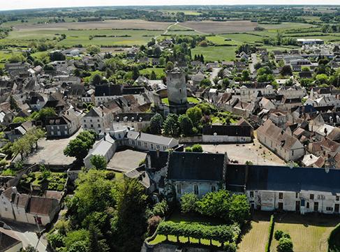 Chatillon sur indre vue panoramique